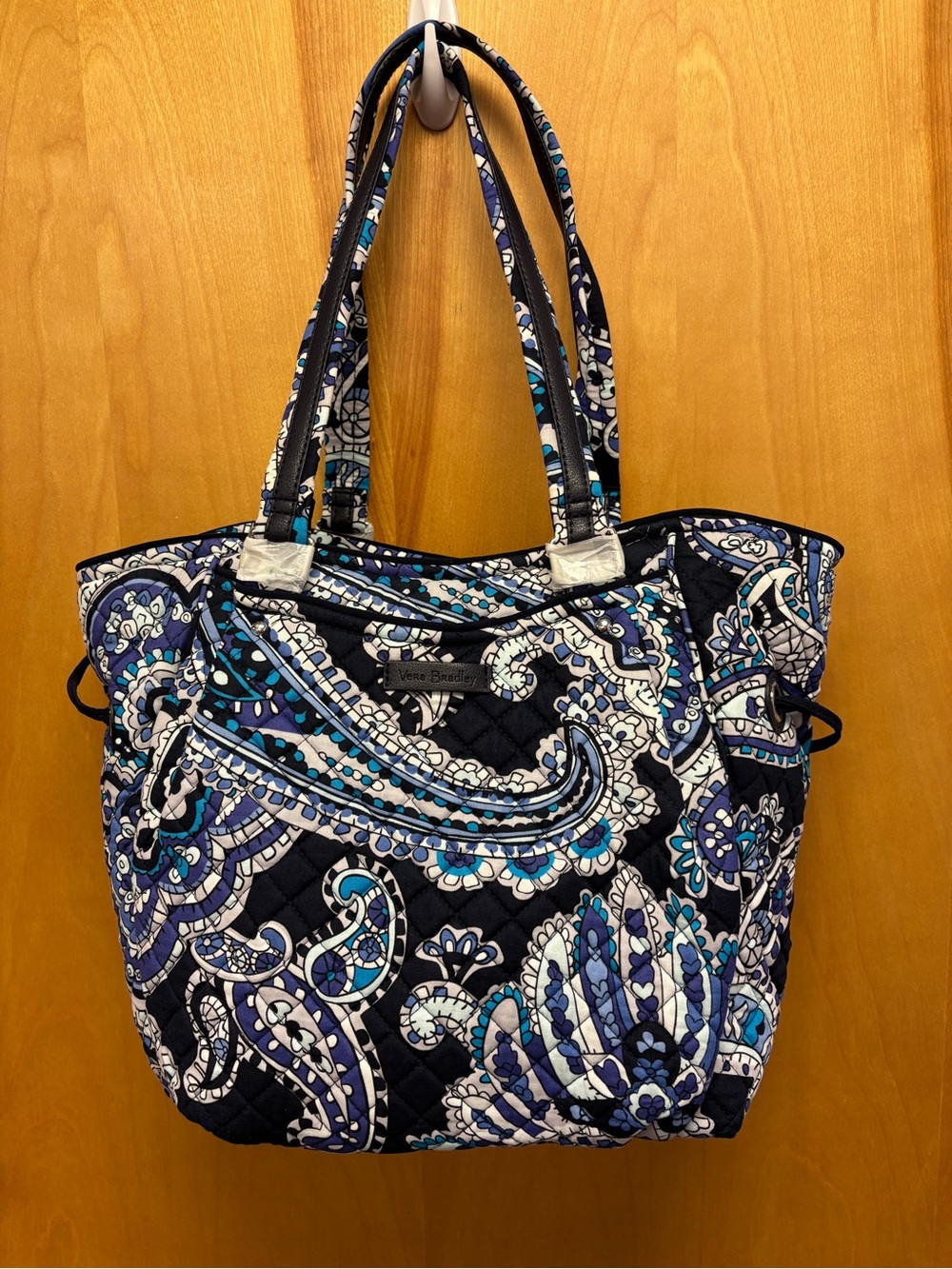 Vera Bradley Navy Teal Paisley Quilted Tote